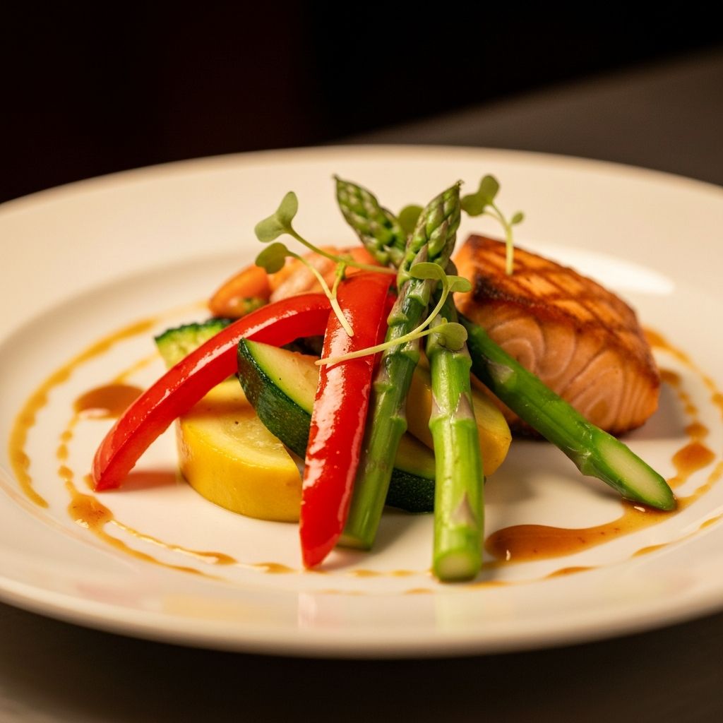 Presentación de set de comidas premium